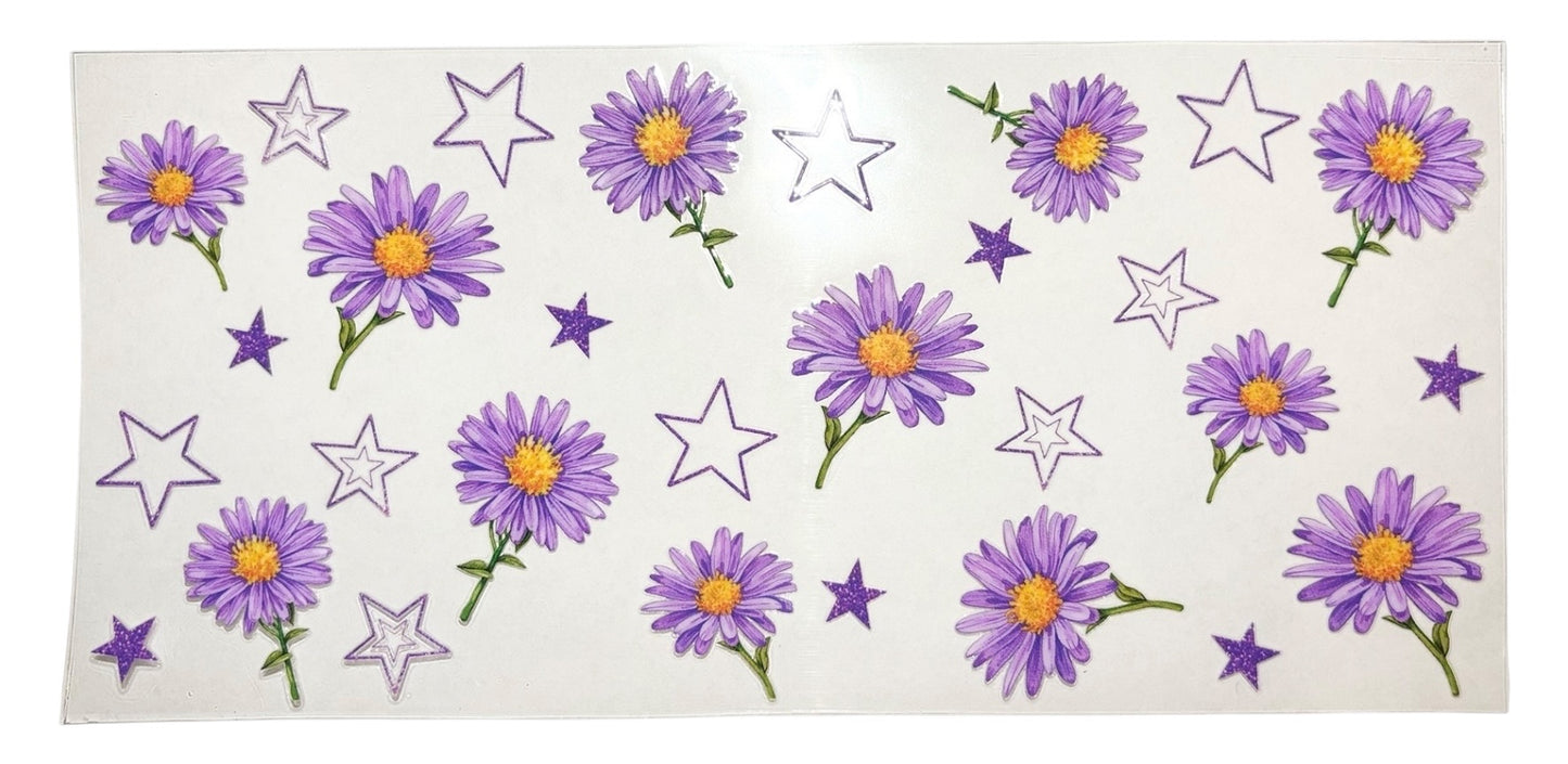 #20023 Purple Flowers & Stars 16oz-24oz