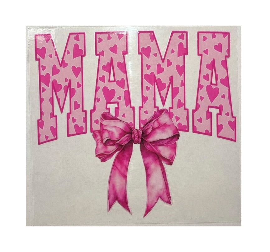 #1024 Pink Heart Mama - Decal