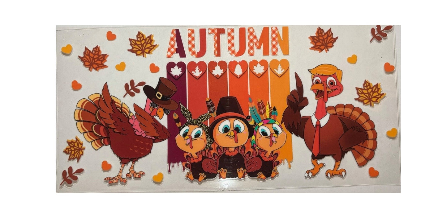 #18210 Autumn Turkeys 16oz-20oz