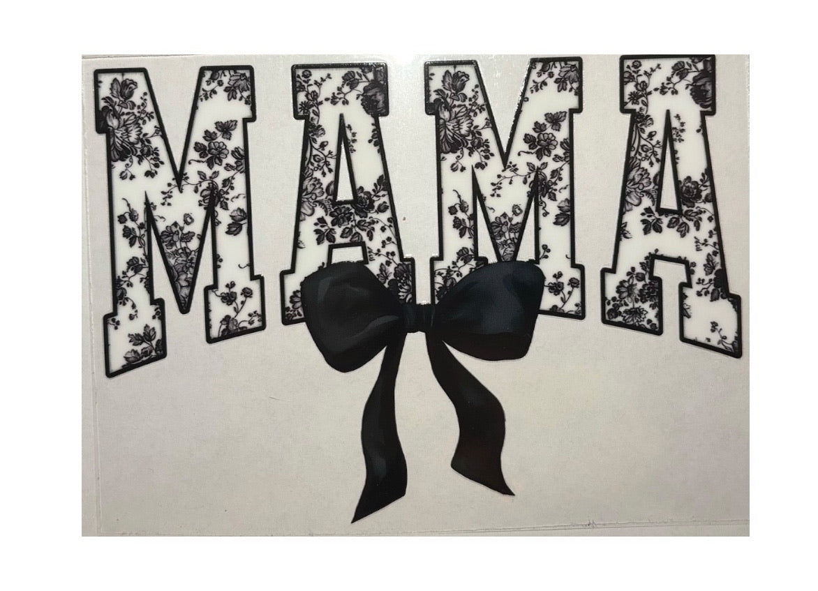 #17003 Black Floral Mama 16oz-24oz