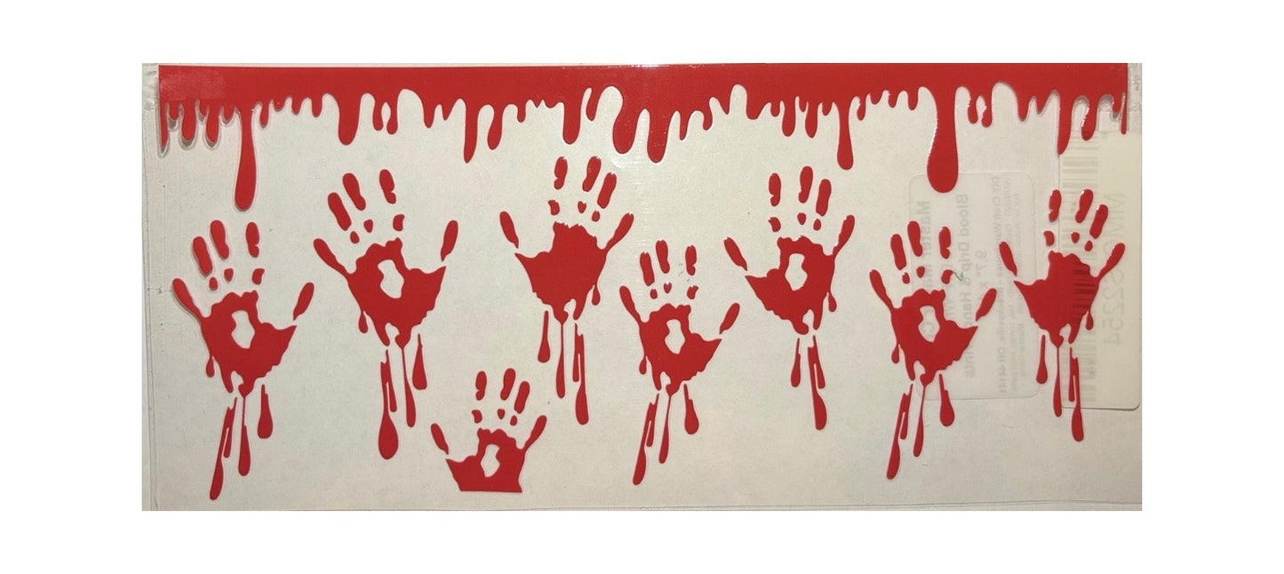 #18201 Blood Drip & Hand Prints 16oz-20oz