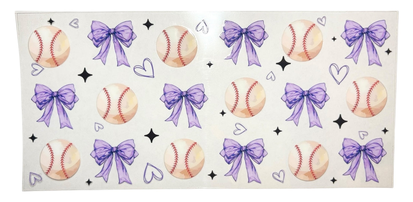 #20028 Baseball & Bows 16oz-24oz