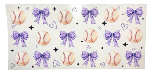 #20028 Baseball & Bows 16oz-24oz