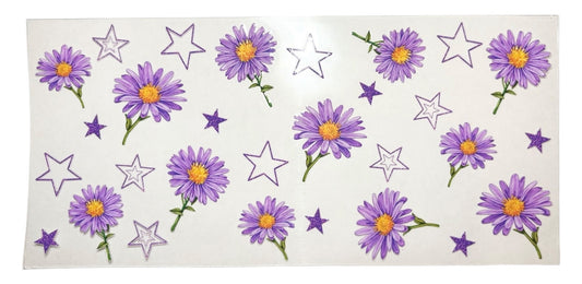 #20023 Purple Flowers & Stars 16oz-24oz
