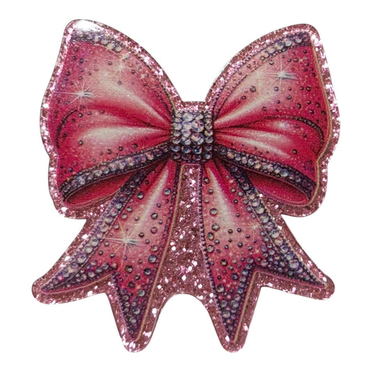#4007 Pink Rhinestone Bow