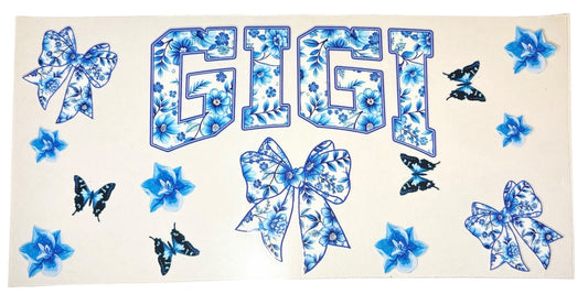 #17028 Blue Floral Gigi 16oz-24oz