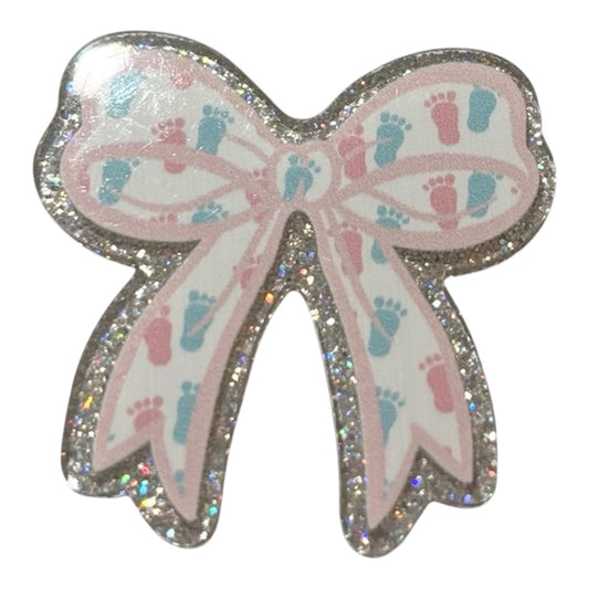 #6051 Baby Feet Bow