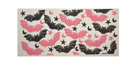 #18205 Black & Pink Bats 16oz-24oz