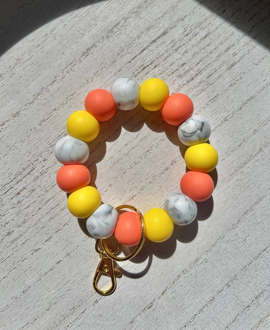 Twisted Candy Corn | Mini Wristlet