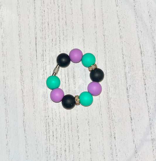 Black, Purple & Green | Cup Charm