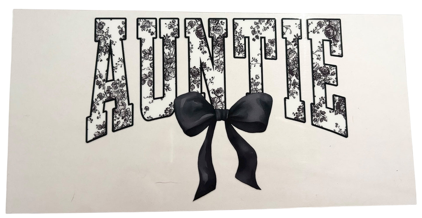 #17042 Black Floral Auntie 16oz-24oz