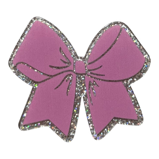 #4002 Pink & Silver Bow