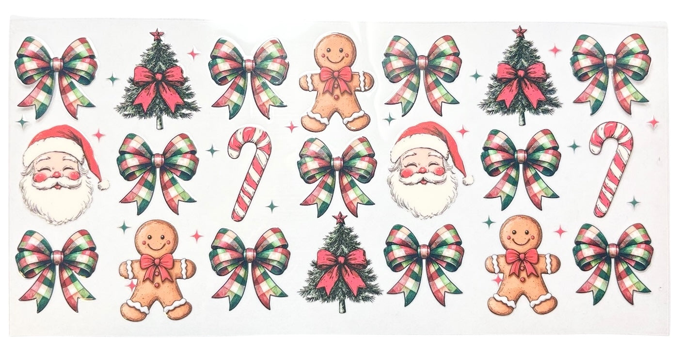 #18324 Santa, Bows, Candy Canes & Gingerbread Man