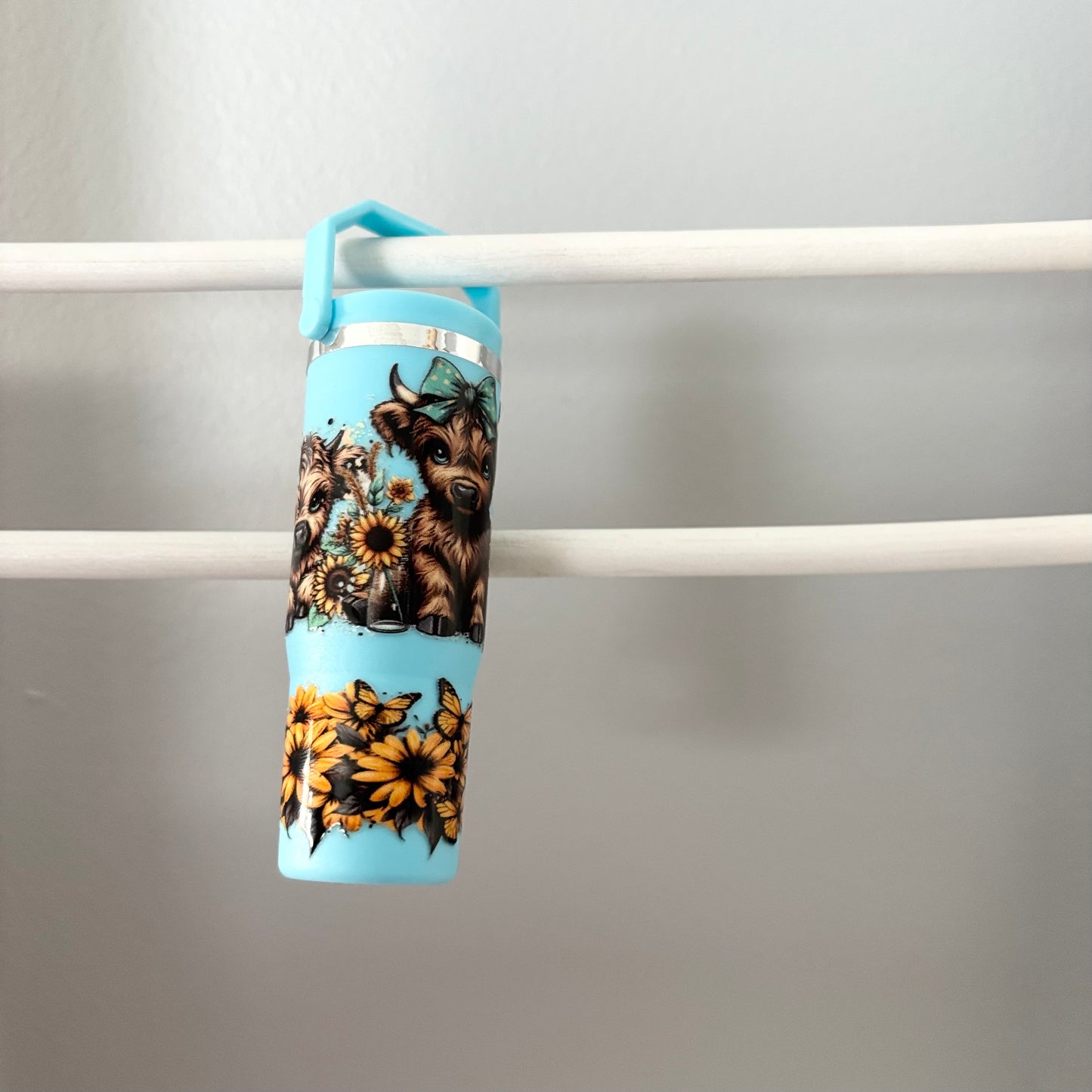 #50129 Cow with Blue Polka Dot Bow