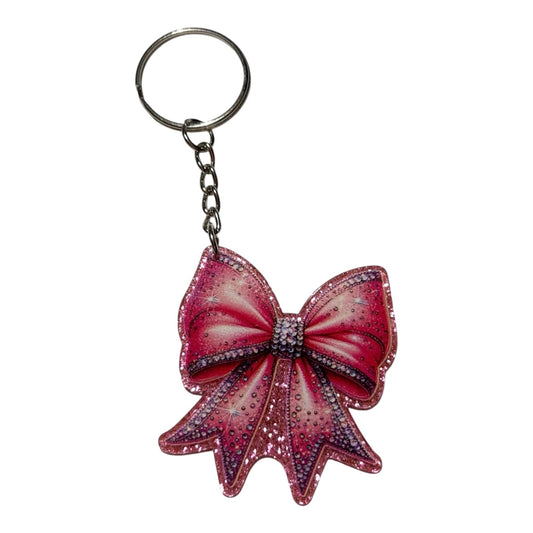 #3060 Pink Rhinestone Bow