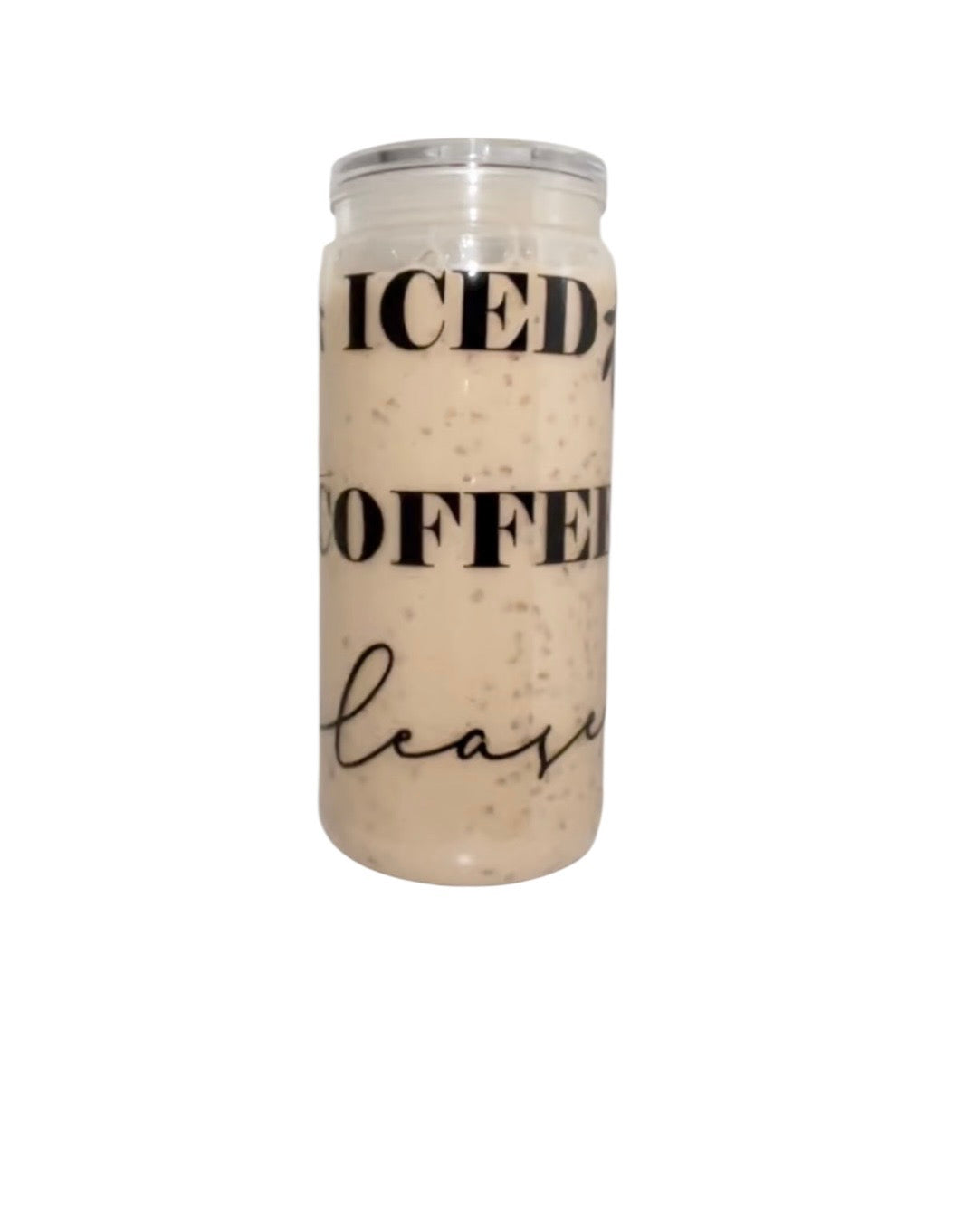 #4538 20oz Iced Coffee Please (Colored Liquid/Ice Cubes)
