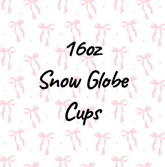 16oz Snow Globe Acrylic