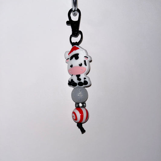 Christmas Cow | Mini Keychain