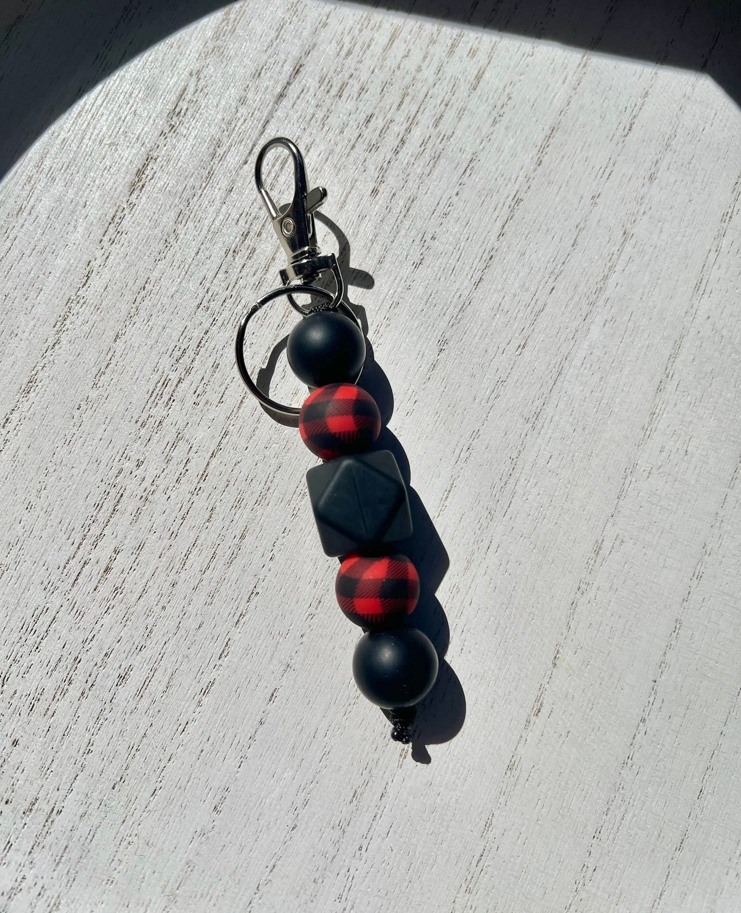 Black/Red Plaid | Keychain