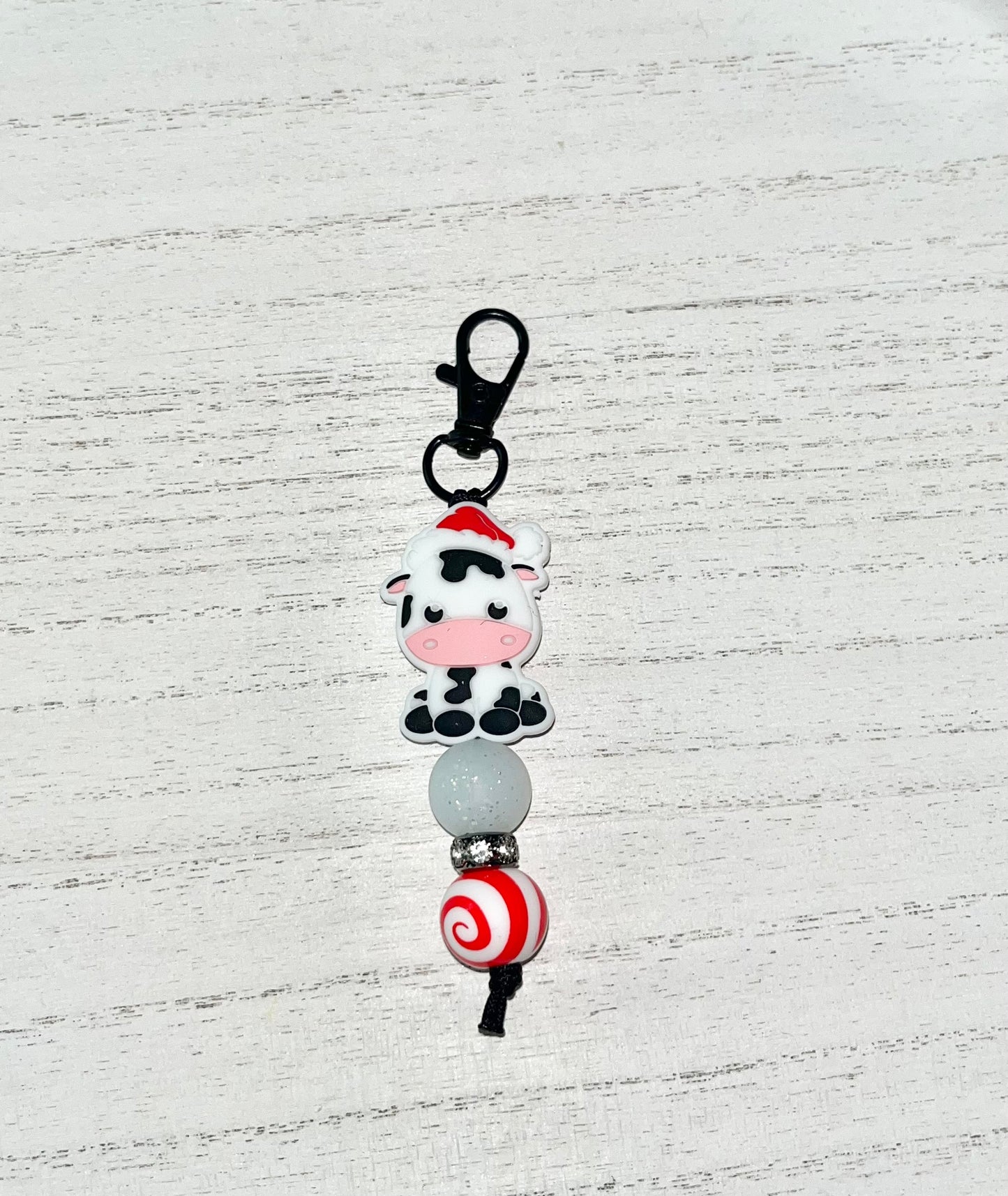 Christmas Cow | Mini Keychain