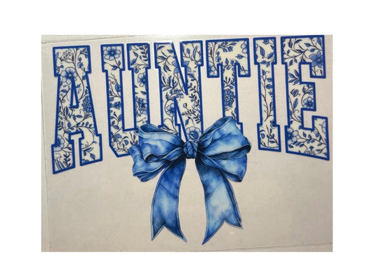 #17001 Blue Floral Auntie 16oz-24oz