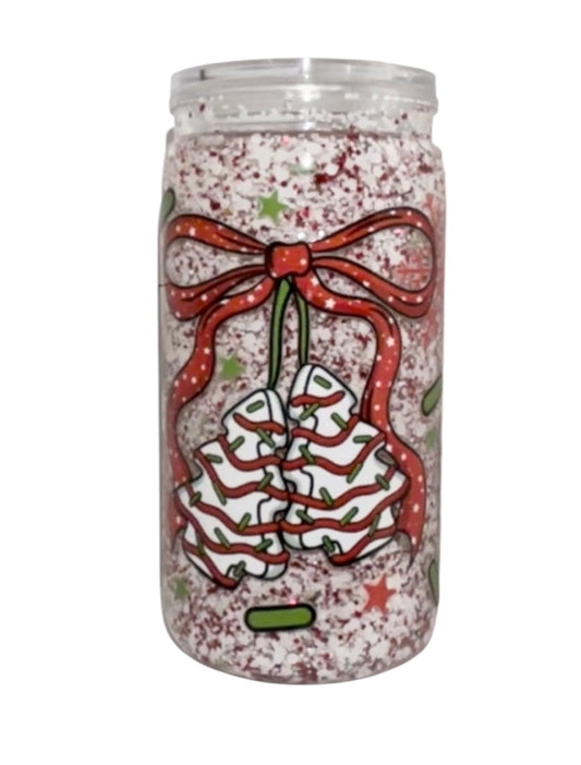 #4533 16oz Christmas Tree Cakes (Slow Flow Glitter)