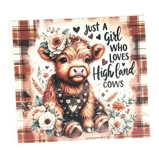 #1016 Just A Girl Who Loves Cows - Decal
