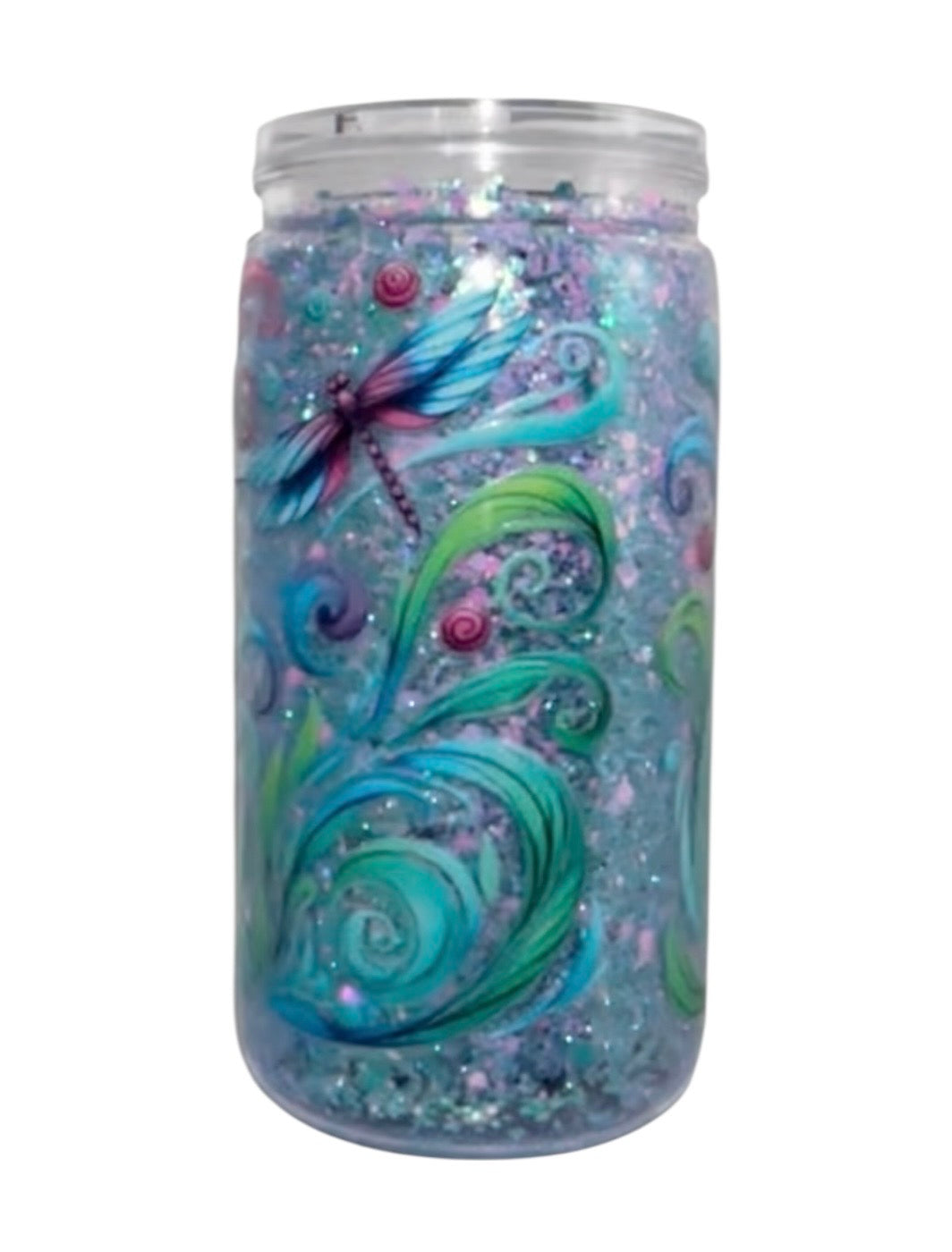 #4524 16oz Dragonflies (Dry Glitter)
