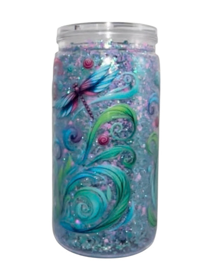 #4524 16oz Dragonflies (Dry Glitter)