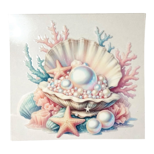 #1044 Seashell With Pearls - Decal