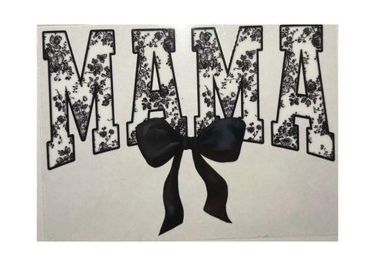 #17003 Black Floral Mama 16oz-24oz
