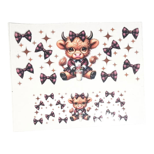 #8028 Plaid Bow Cow