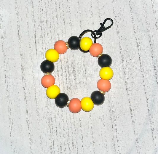 Black, Yellow & Orange | Mini Wristlet