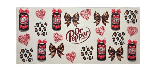 #16019 Cherry Dr. Pepper Leopard Bows 16oz-24oz