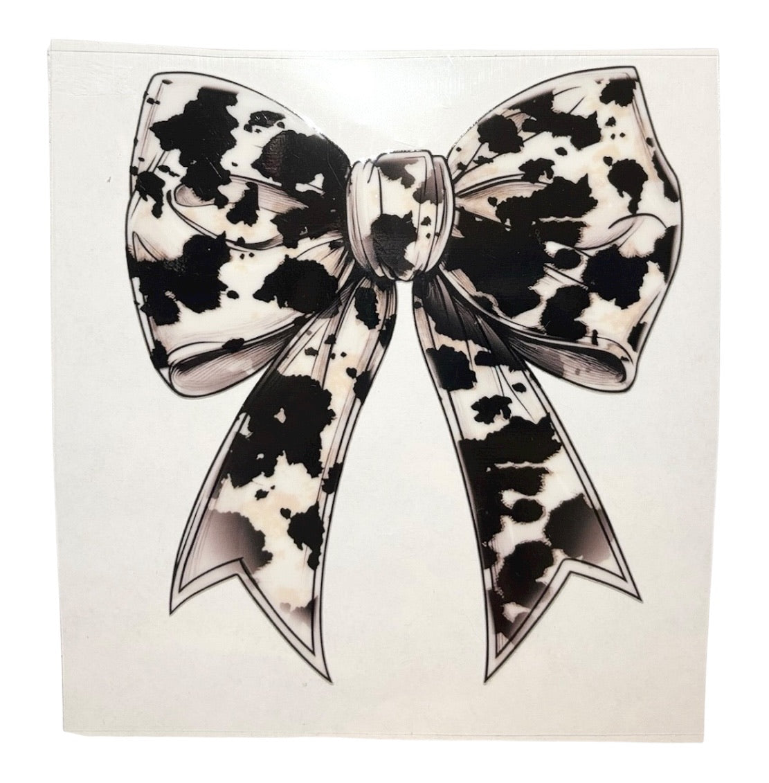 #1037 Cow Print Bow - Decal