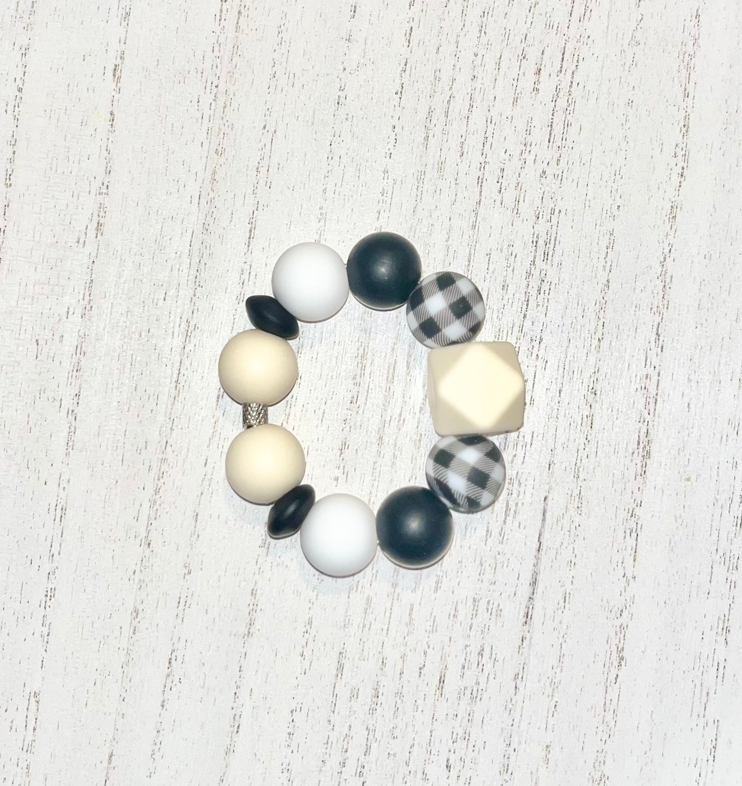 Black & White Plaid | Cup Charm