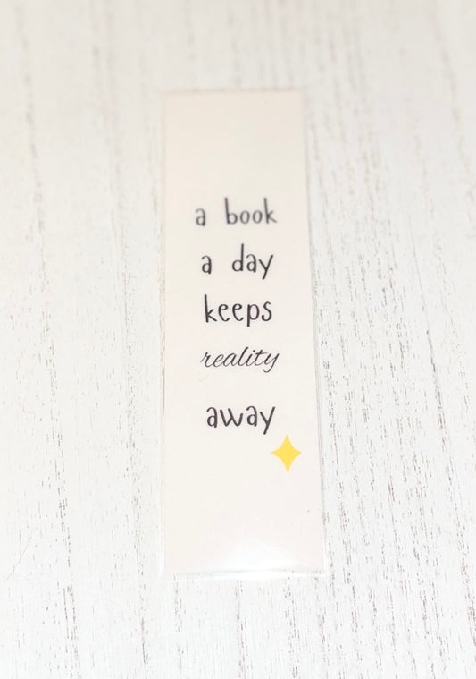 Book a day, keeps reality away | Bookmark