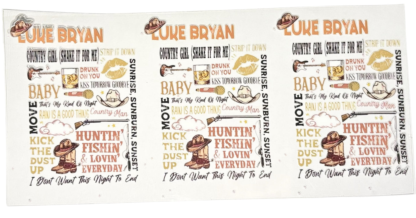 #12011 Luke Bryan 16oz-24oz