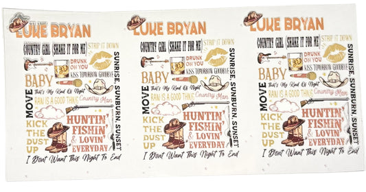 #12011 Luke Bryan 16oz-24oz