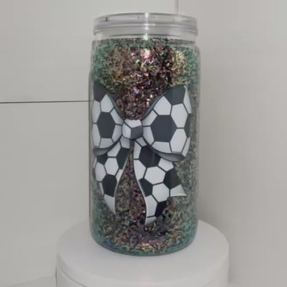 #4525 16oz Soccer Game Day (Dry Glitter)