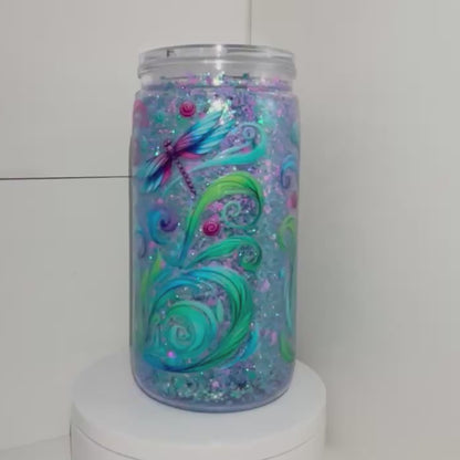 #4524 16oz Dragonflies (Dry Glitter)