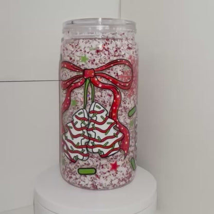 #4533 16oz Christmas Tree Cakes (Slow Flow Glitter)